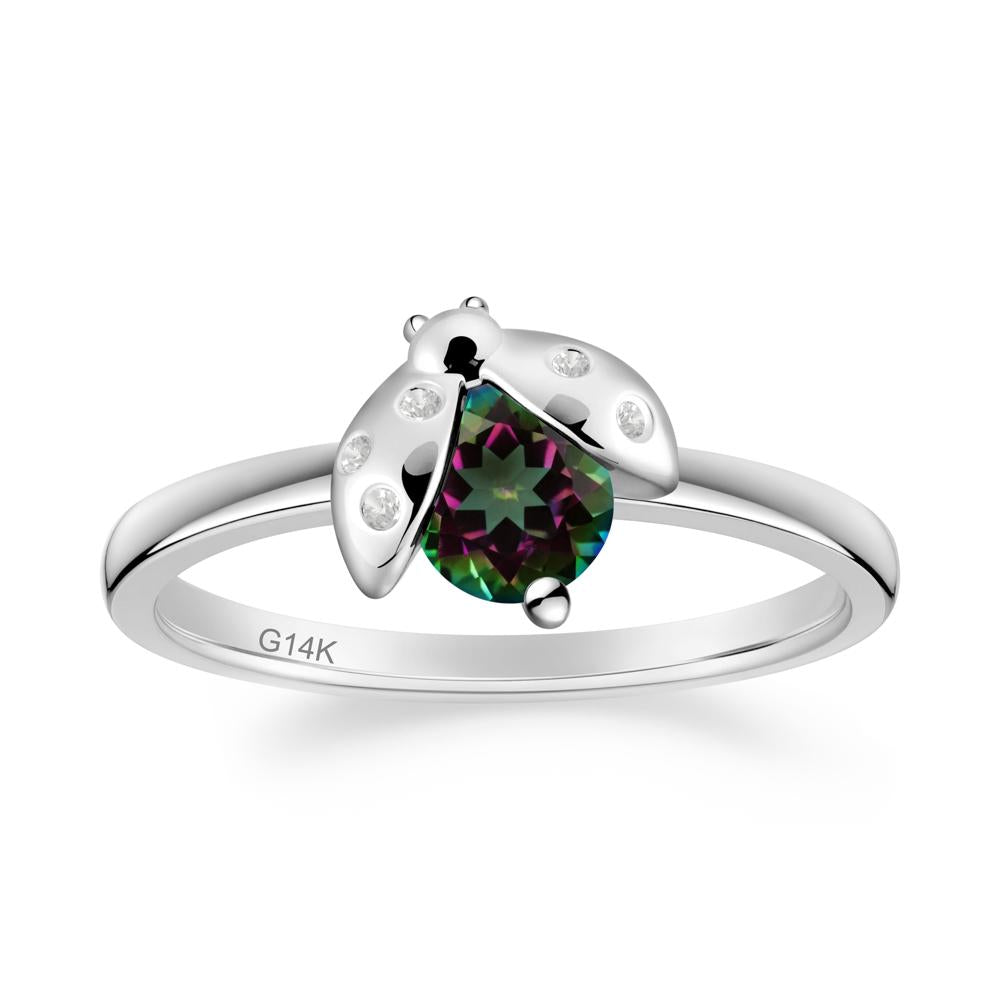 Ladybug Mystic Topaz Ring - LUO Jewelry #metal_14k white gold