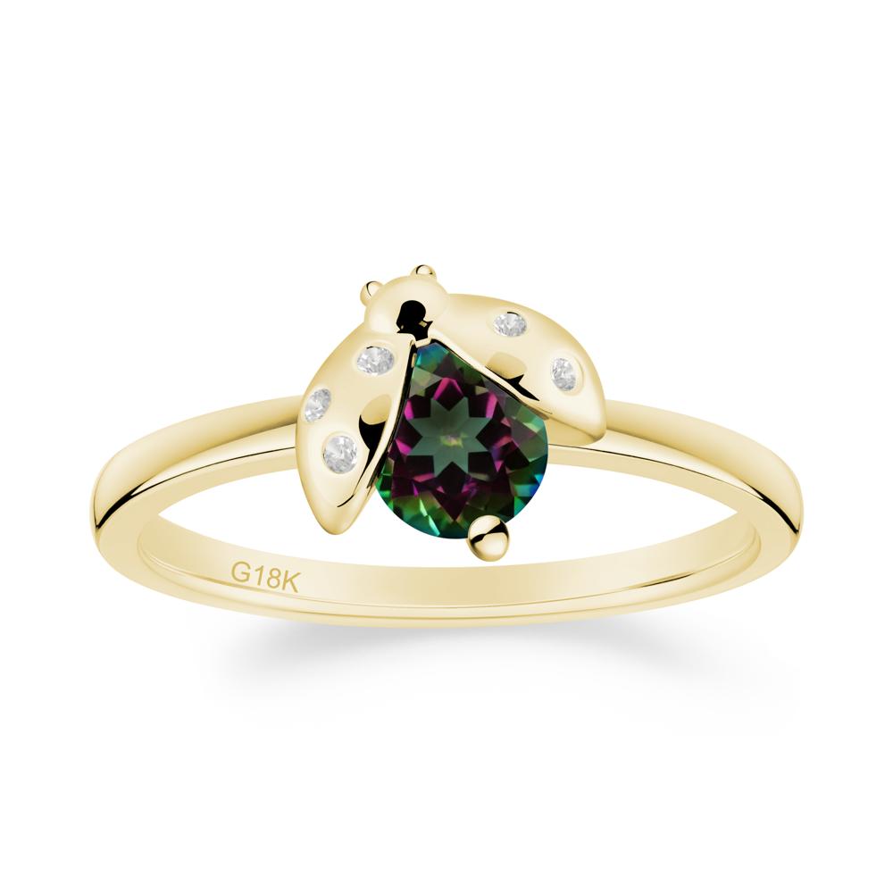 Ladybug Mystic Topaz Ring - LUO Jewelry #metal_18k yellow gold