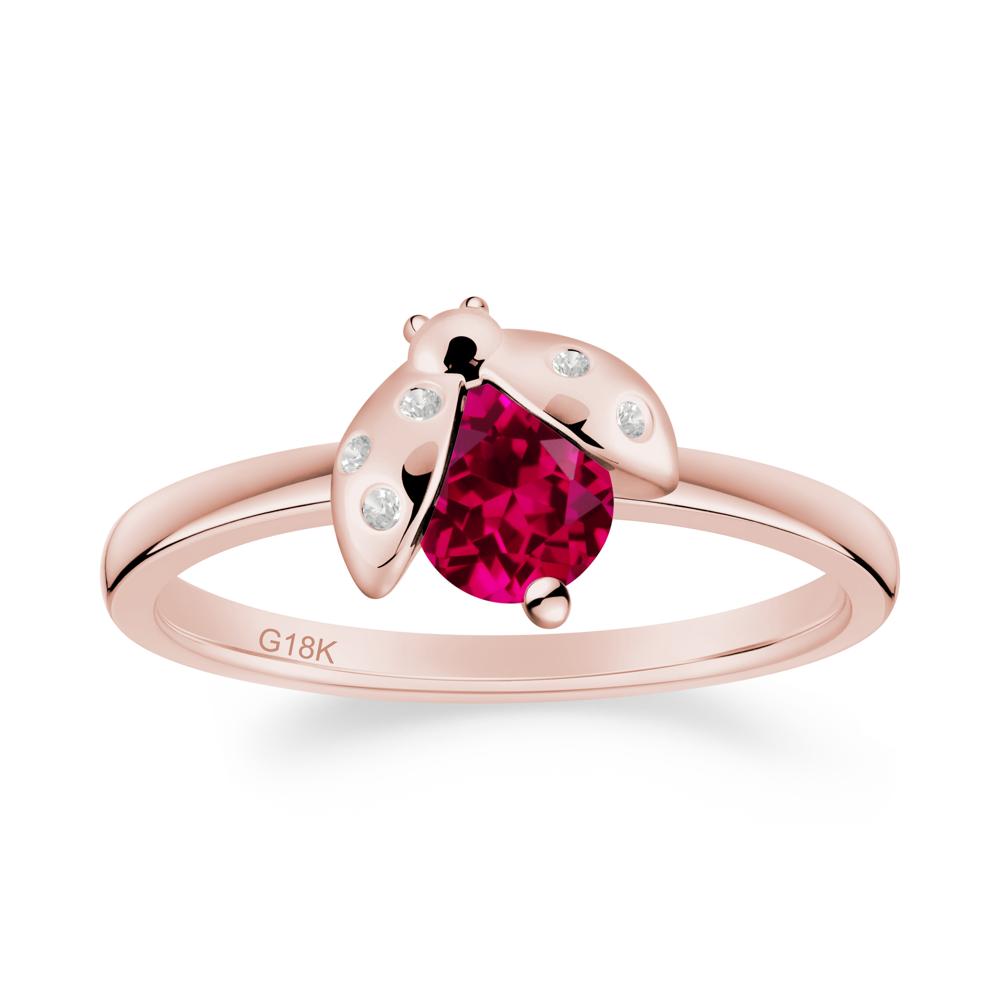 Ladybug Ruby Ring - LUO Jewelry #metal_18k rose gold