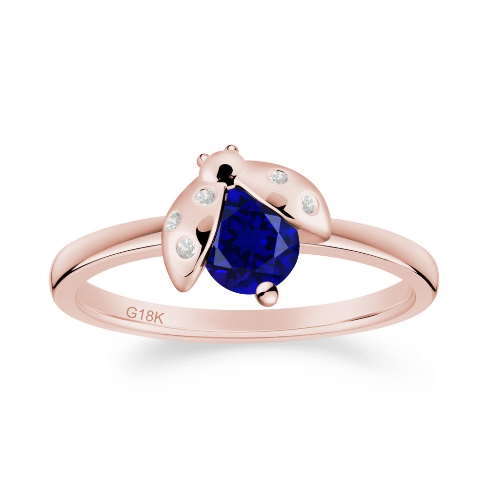 Ladybug Sapphire Ring - LUO Jewelry #metal_18k rose gold