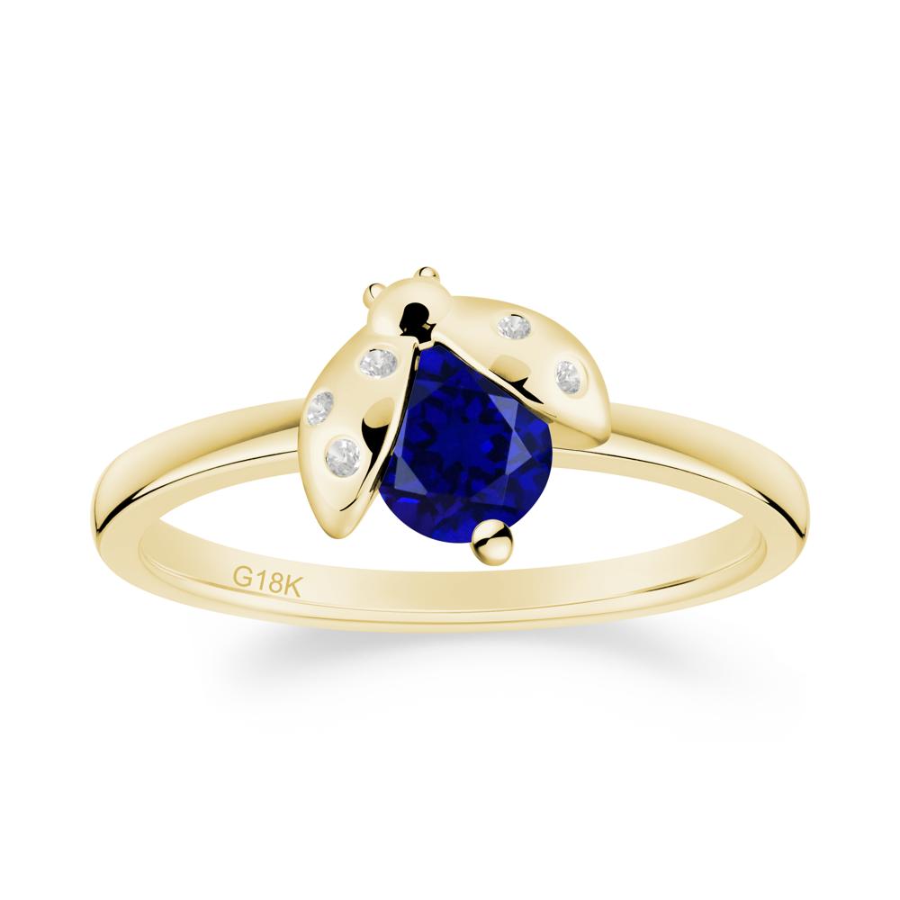 Ladybug Sapphire Ring - LUO Jewelry #metal_18k yellow gold