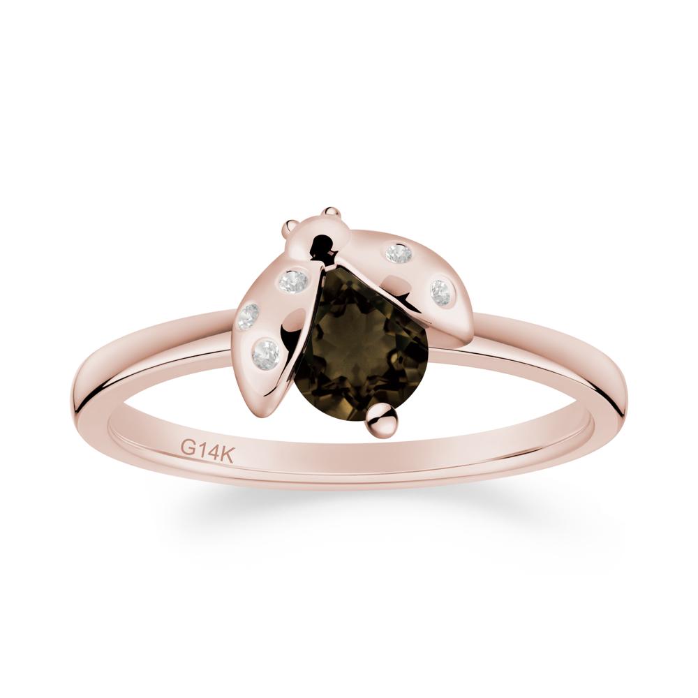 Ladybug Smoky Quartz Ring - LUO Jewelry #metal_14k rose gold