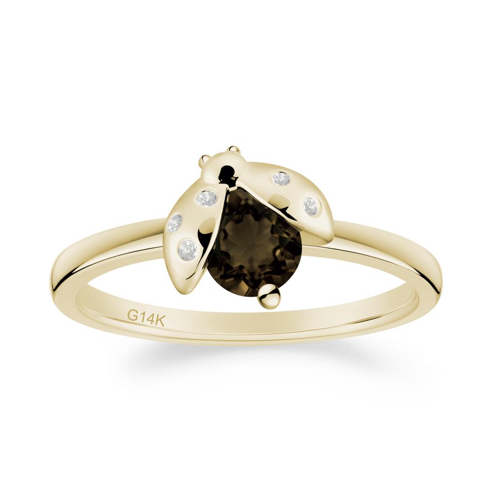 Ladybug Smoky Quartz Ring - LUO Jewelry #metal_14k yellow gold