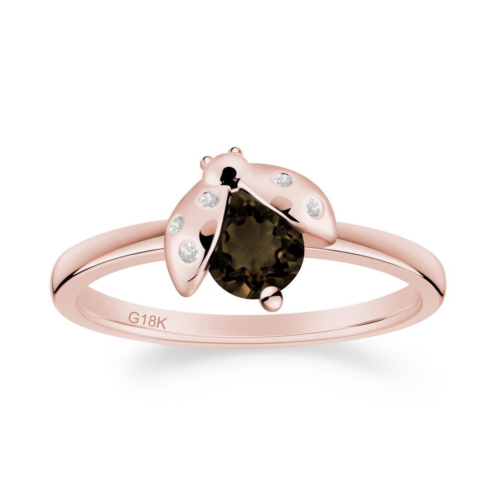 Ladybug Smoky Quartz Ring - LUO Jewelry #metal_18k rose gold