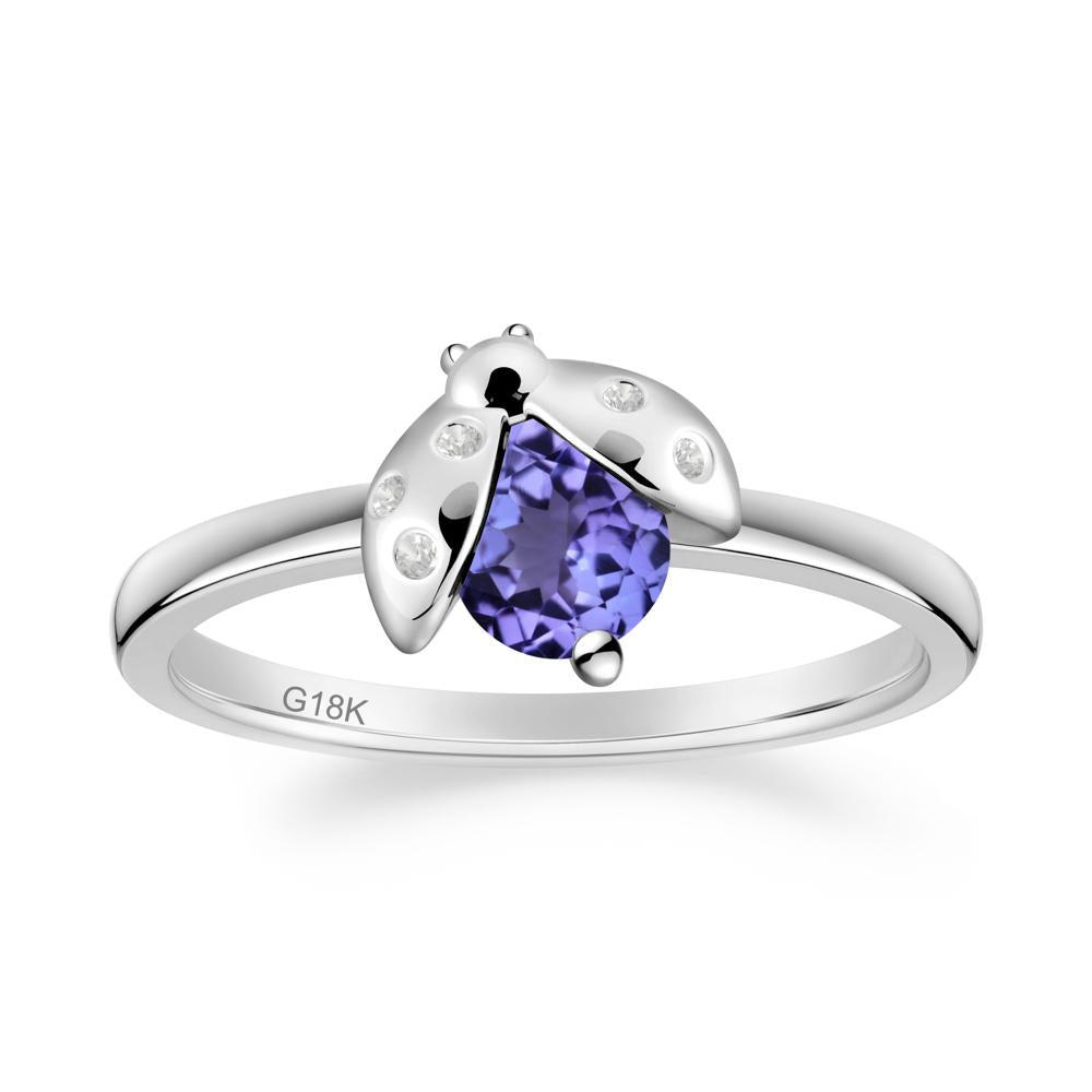 Tanzanite Ladybug Ring - LUO Jewelry #metal_18k white gold