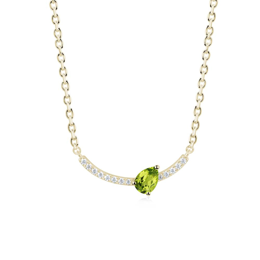 Teardrop Peridot Smile Necklace - LUO Jewelry #metal_14k yellow gold