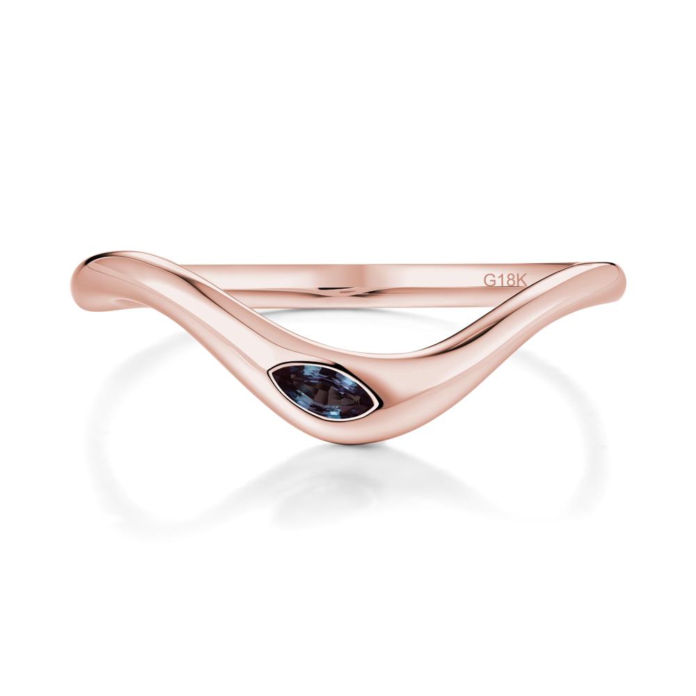Flow Marquise Cut Alexandrite Ring - LUO Jewelry #metal_18k rose gold