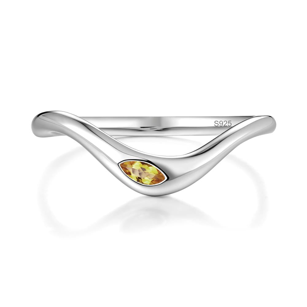 Citrine Flow Stackable Nesting Ring - LUO Jewelry #metal_sterling silver