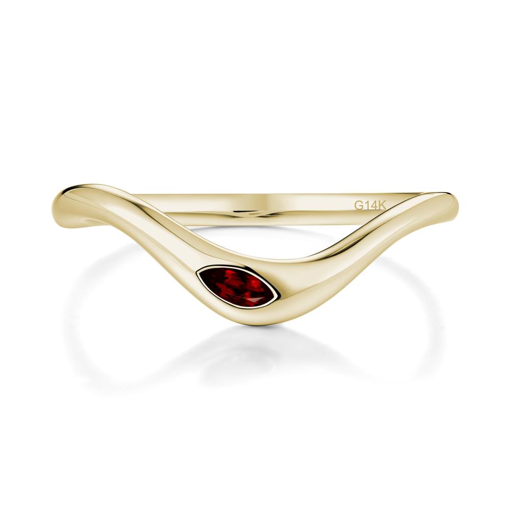 Marquise Cut Garnet Nesting Ring - LUO Jewelry #metal_14k yellow gold