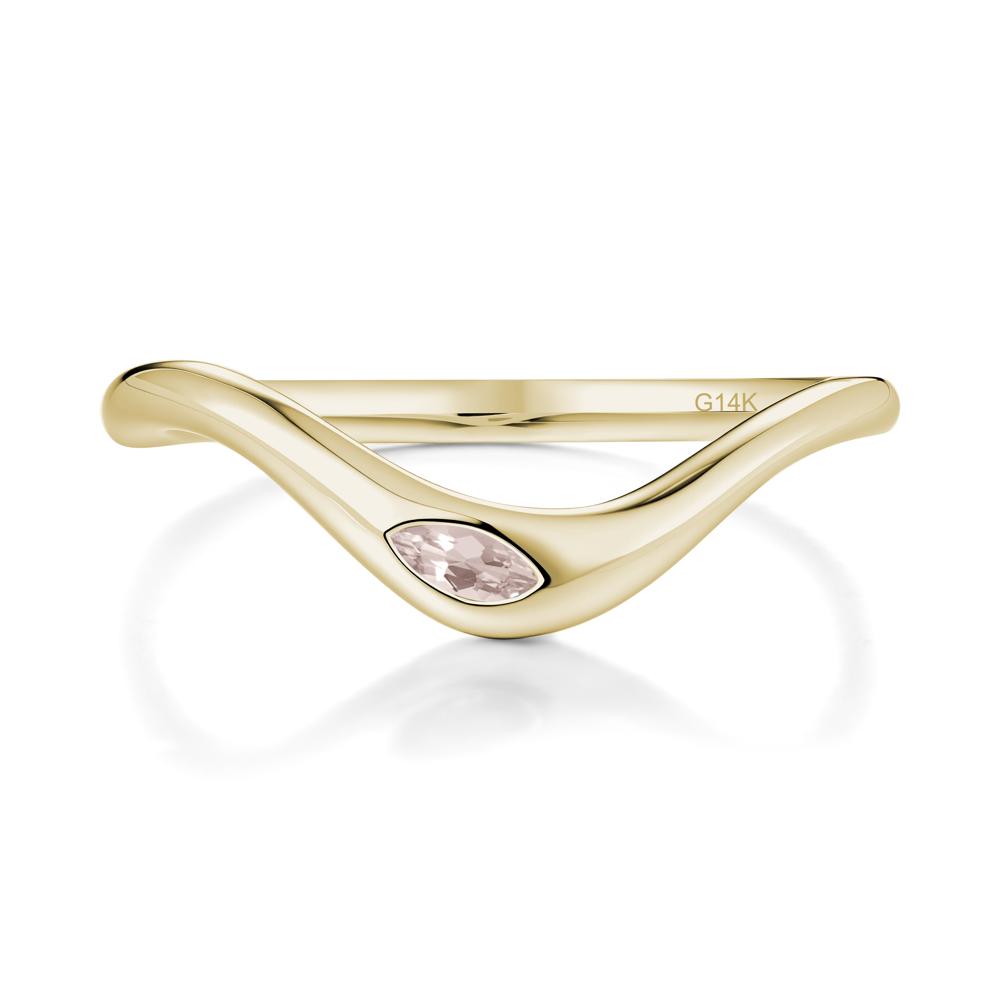 Morganite Flow Stackable Nesting Ring - LUO Jewelry #metal_14k yellow gold