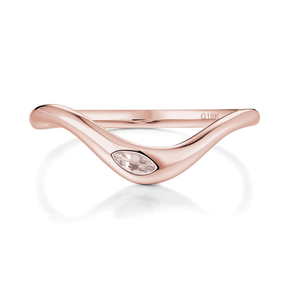 Morganite Flow Stackable Nesting Ring - LUO Jewelry #metal_18k rose gold