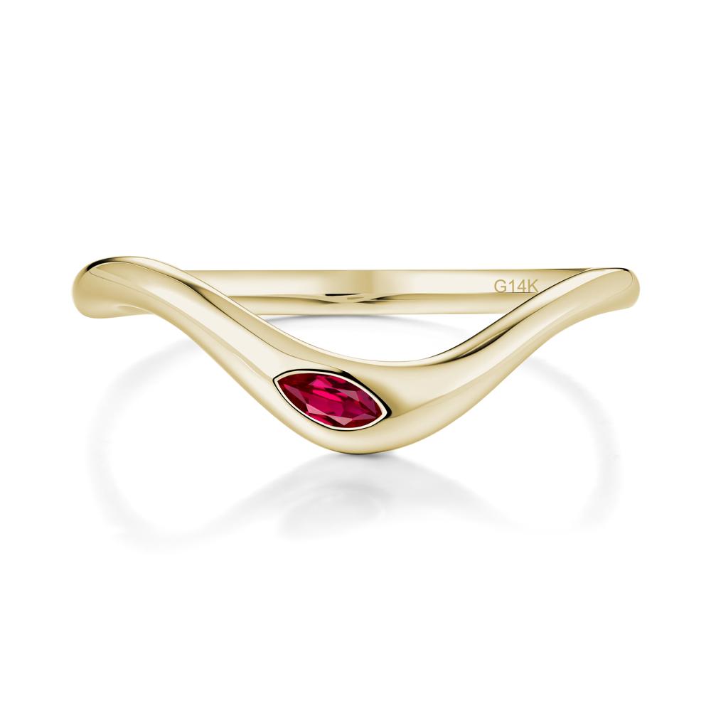 Ruby Flow Stackable Nesting Ring - LUO Jewelry #metal_14k yellow gold