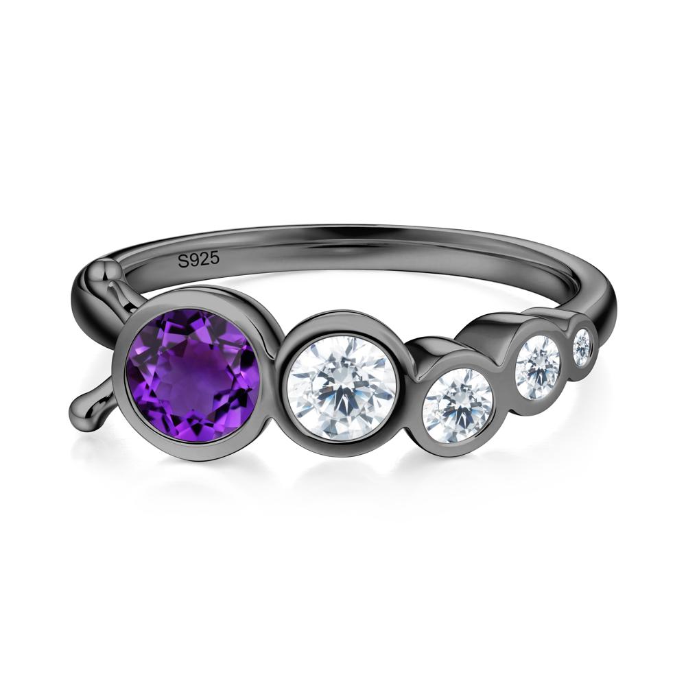 Animal Inspired Amethyst Ring - LUO Jewelry #metal_black finish sterling silver