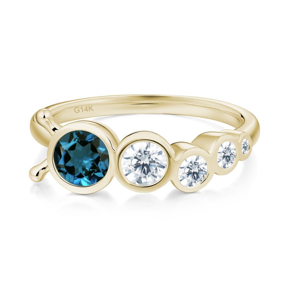 Animal Inspired London Blue Topaz Ring - LUO Jewelry #metal_14k yellow gold
