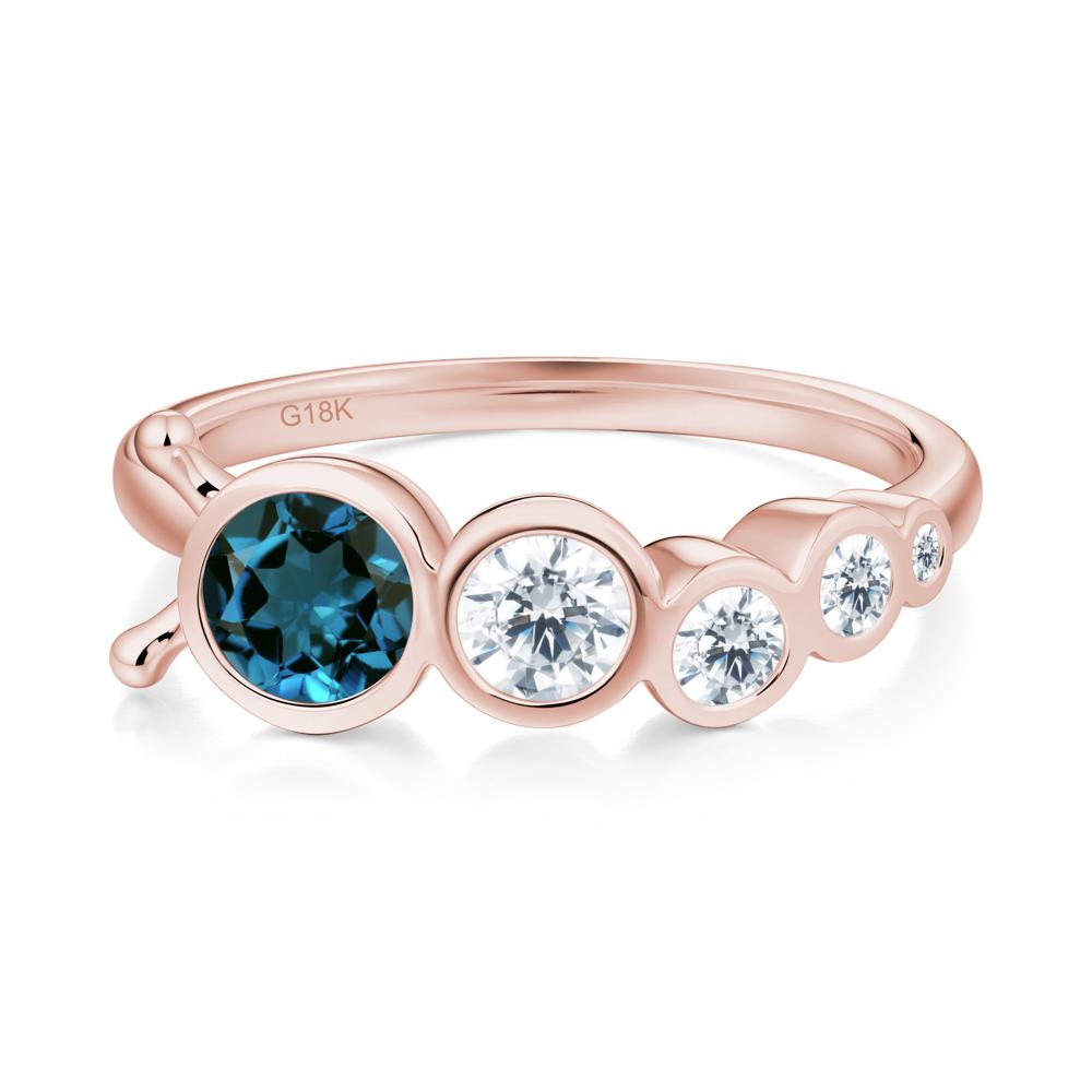 Animal Inspired London Blue Topaz Ring - LUO Jewelry #metal_18k rose gold