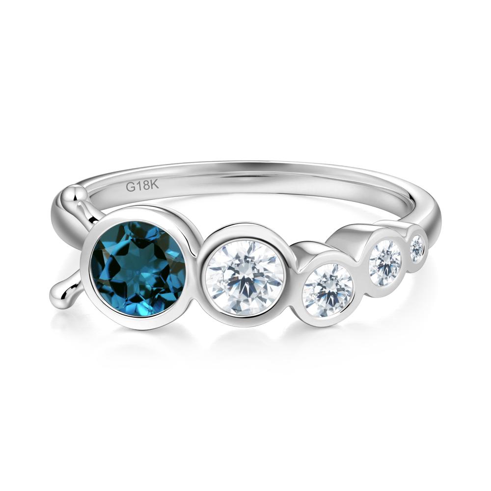 Animal Inspired London Blue Topaz Ring - LUO Jewelry #metal_18k white gold