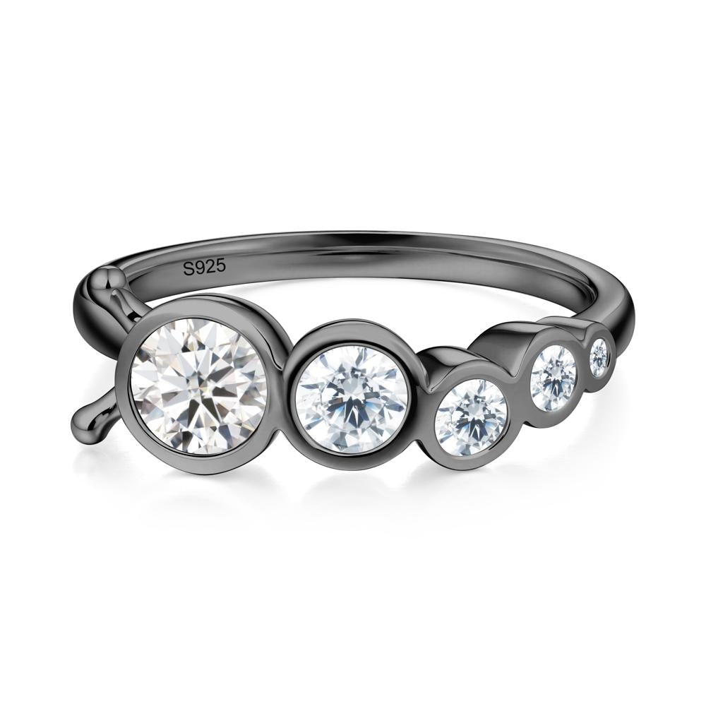 Animal Inspired Moissanite Ring - LUO Jewelry #metal_black finish sterling silver