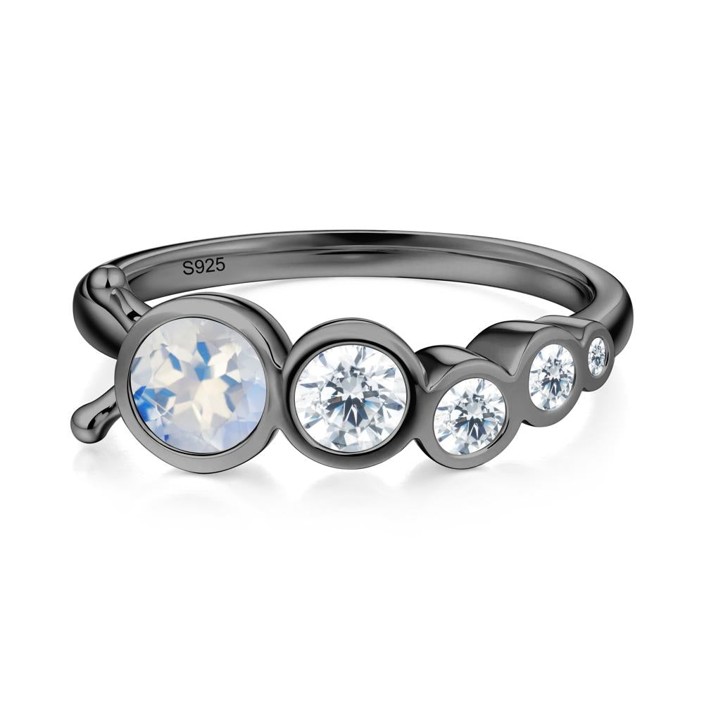 Animal Inspired Moonstone Ring - LUO Jewelry #metal_black finish sterling silver
