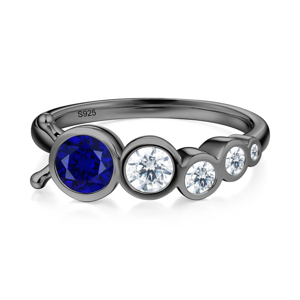 Animal Inspired Sapphire Ring - LUO Jewelry #metal_black finish sterling silver