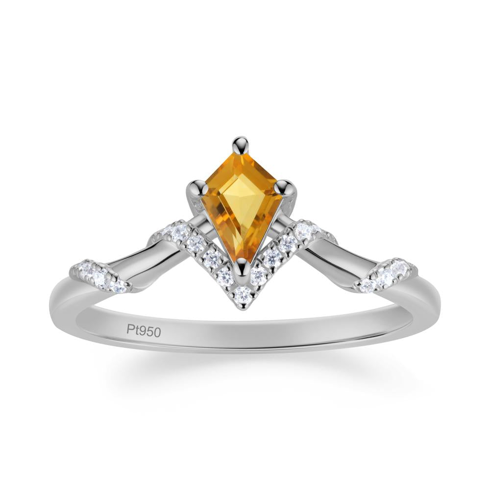 Celestial Kite Cut Citrine Promise Ring - LUO Jewelry #metal_platinum