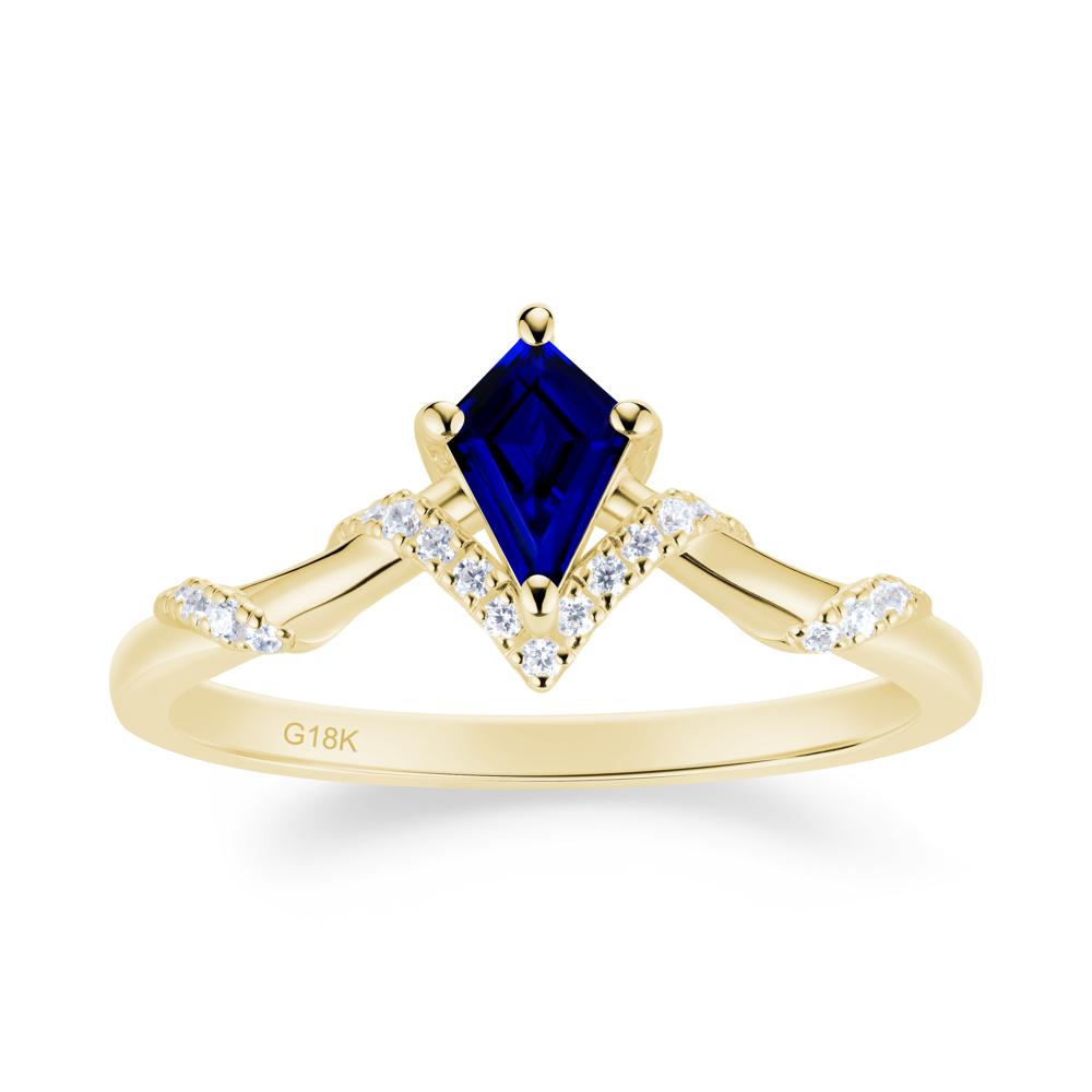 Celestial Kite Cut Sapphire Promise Ring - LUO Jewelry #metal_18k yellow gold