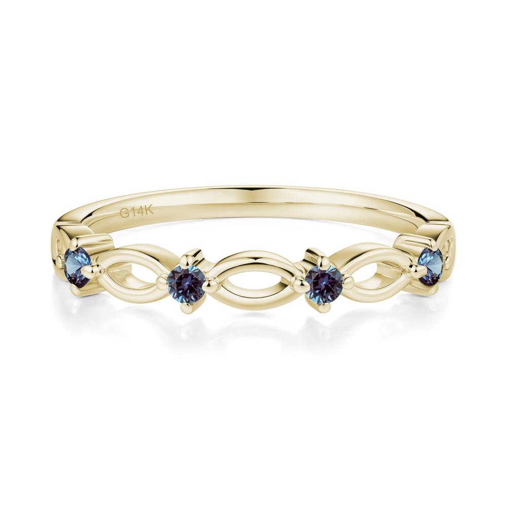 Marquise Alexandrite Stackable Ring - LUO Jewelry #metal_14k yellow gold
