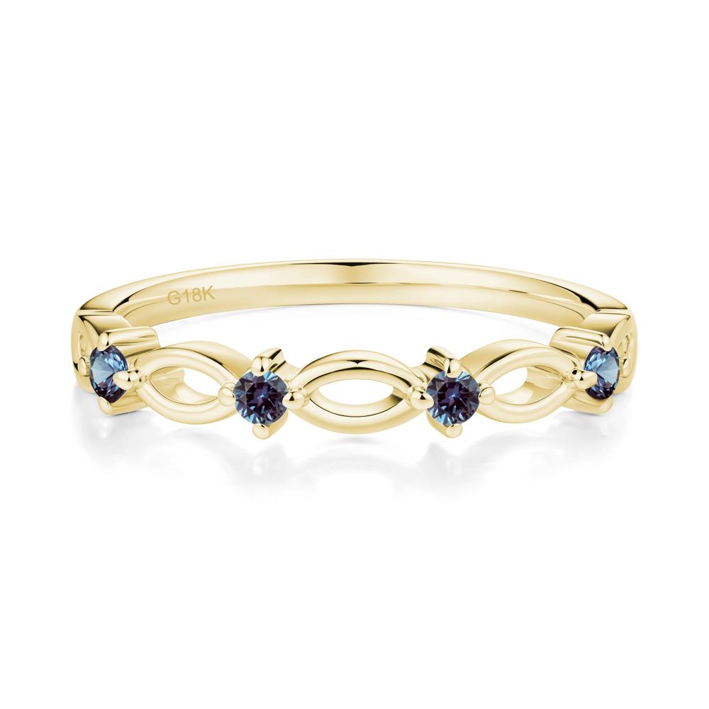 Marquise Alexandrite Stackable Ring - LUO Jewelry #metal_18k yellow gold