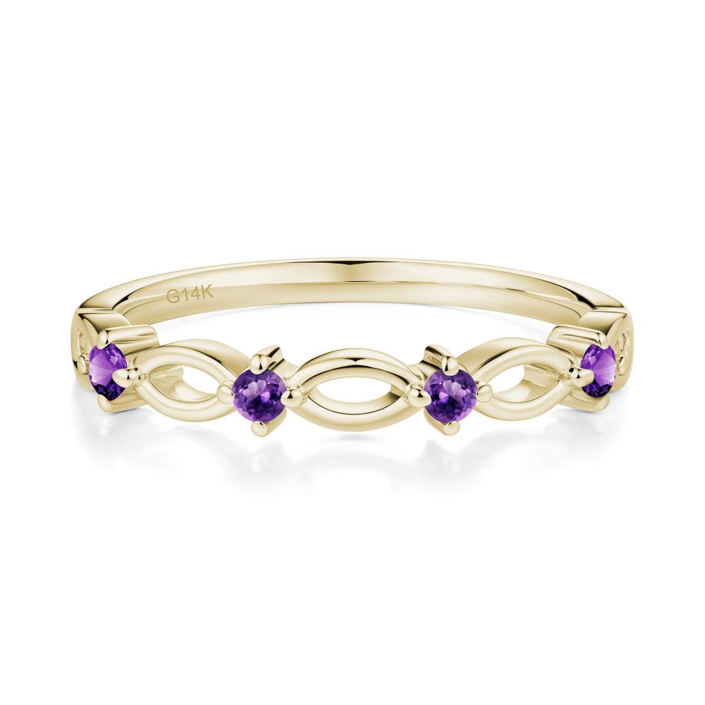 Marquise Amethyst Stackable Ring - LUO Jewelry #metal_14k yellow gold