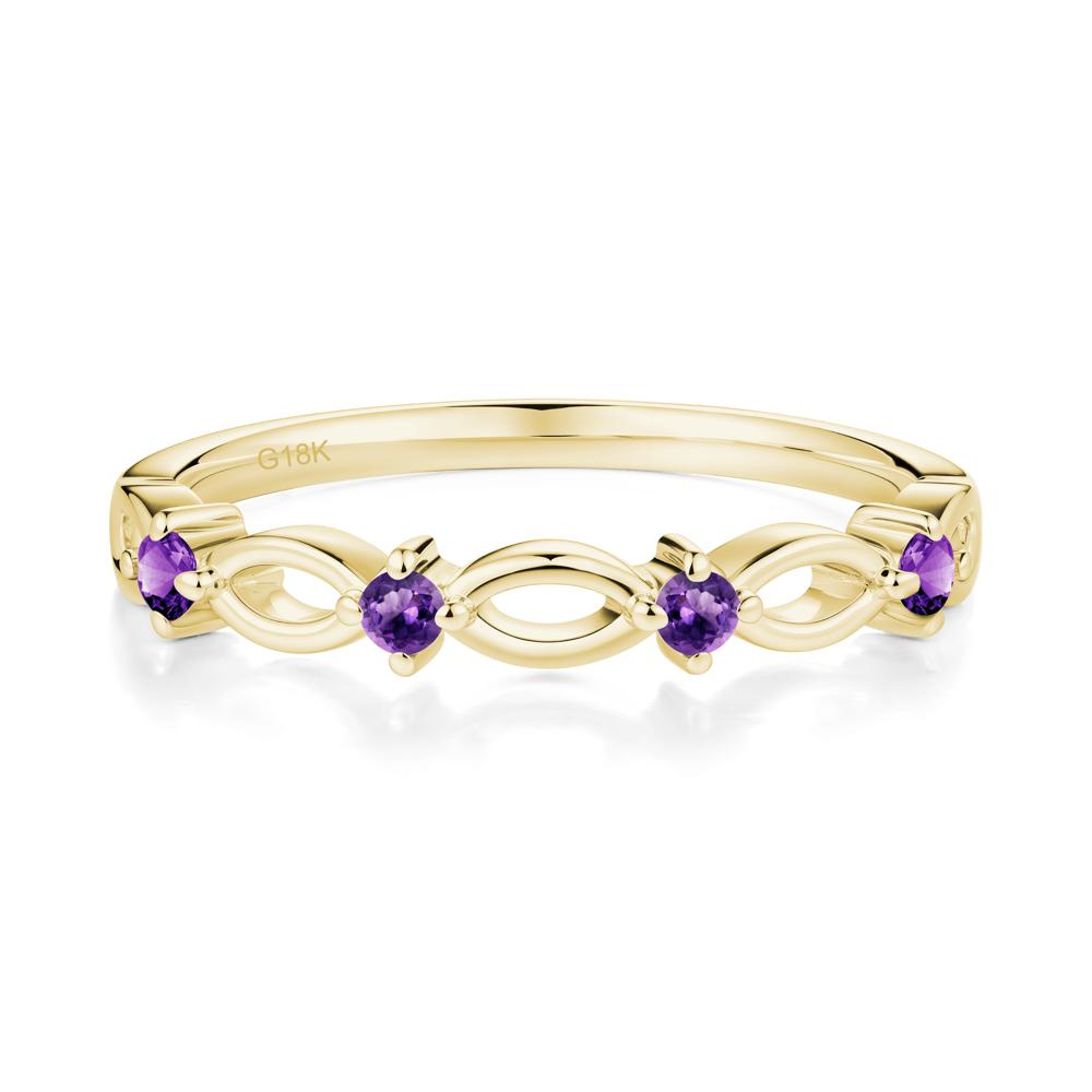 Marquise Amethyst Stackable Ring - LUO Jewelry #metal_18k yellow gold