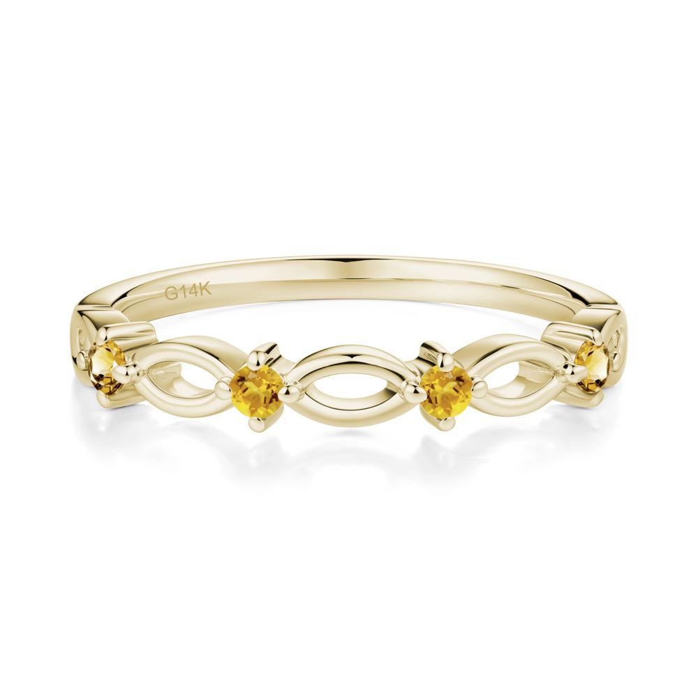 Marquise Citrine Stackable Ring - LUO Jewelry #metal_14k yellow gold