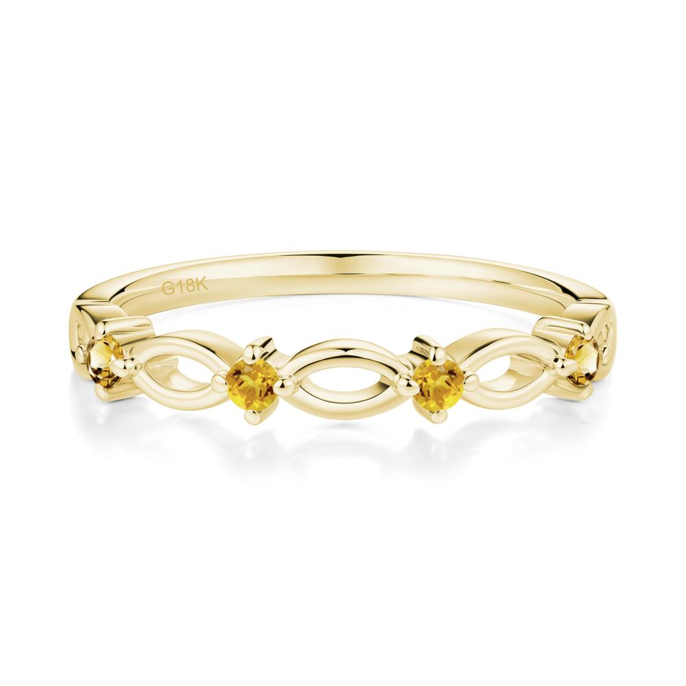 Marquise Citrine Stackable Ring - LUO Jewelry #metal_18k yellow gold