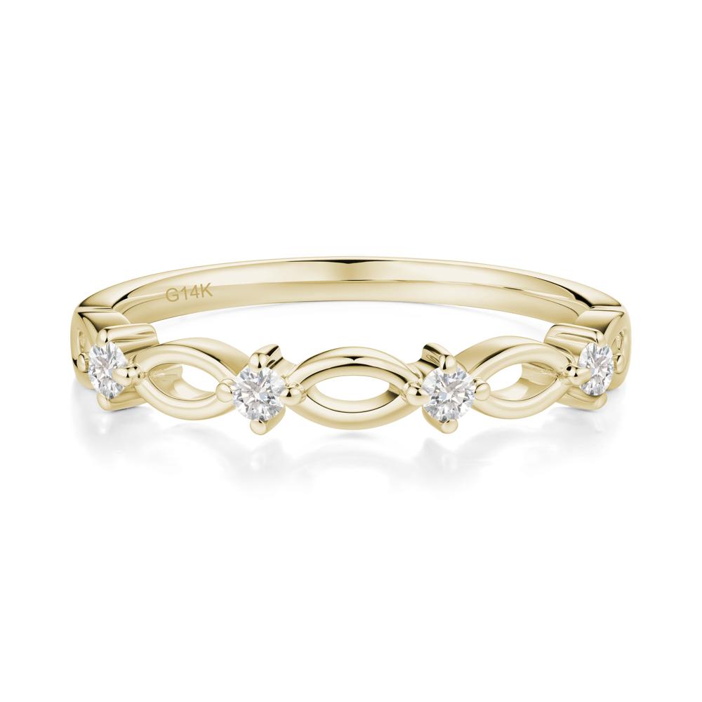 Marquise Diamond Stackable Ring - LUO Jewelry #metal_14k yellow gold