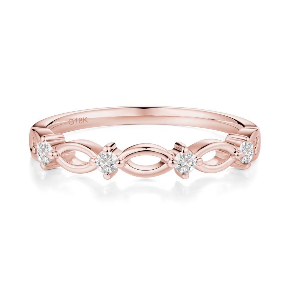 Marquise Diamond Stackable Ring - LUO Jewelry #metal_18k rose gold