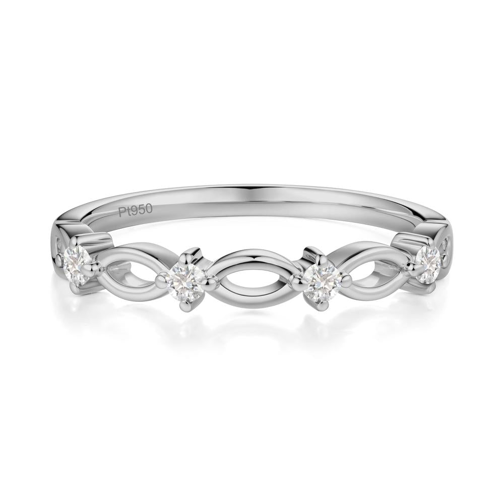 Marquise Diamond Stackable Ring - LUO Jewelry #metal_platinum
