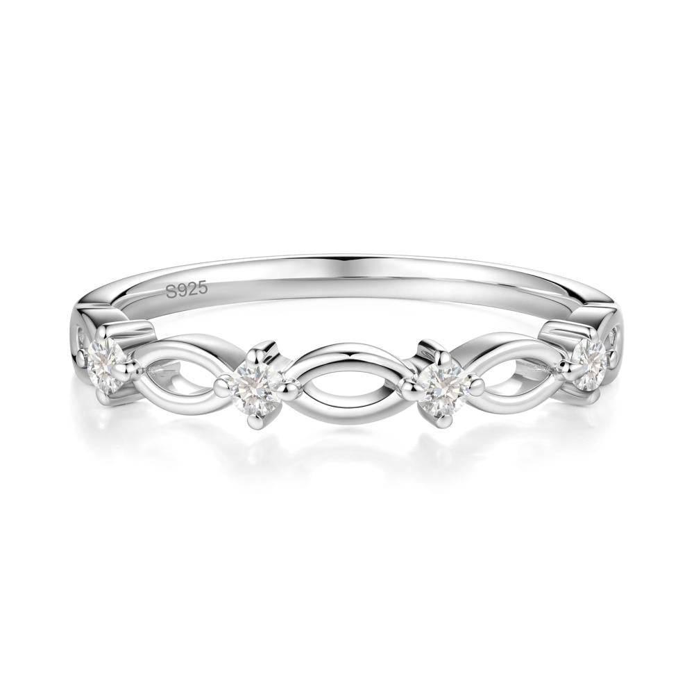 Marquise Diamond Stackable Ring - LUO Jewelry #metal_sterling silver