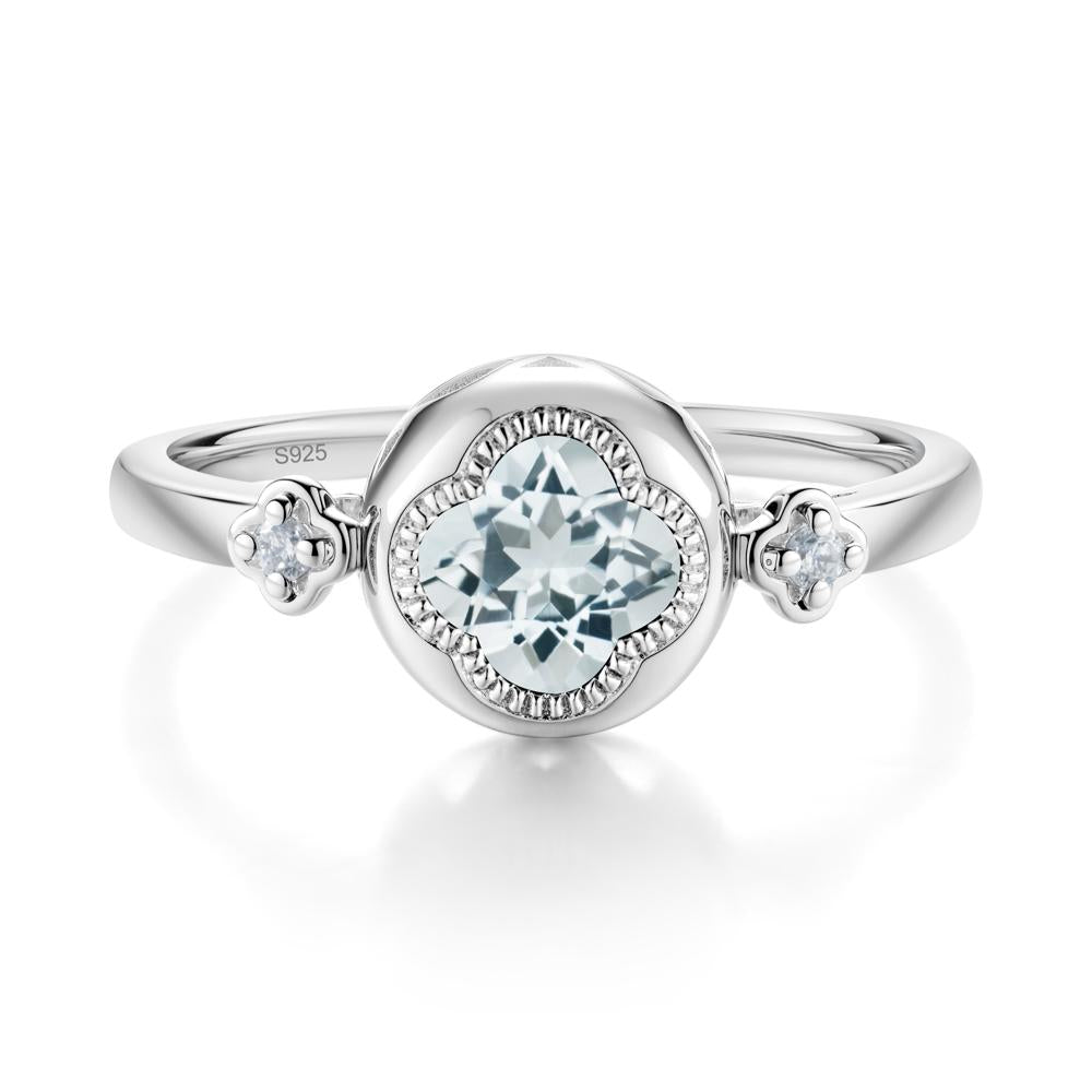 Quatrefoil Inspired Aquamarine Statement Ring - LUO Jewelry #metal_sterling silver
