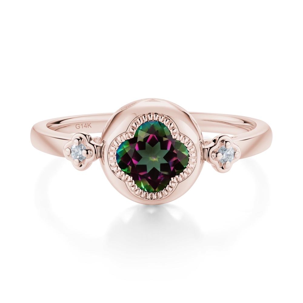 Quatrefoil Inspired Mystic Topaz Statement Ring - LUO Jewelry #metal_14k rose gold