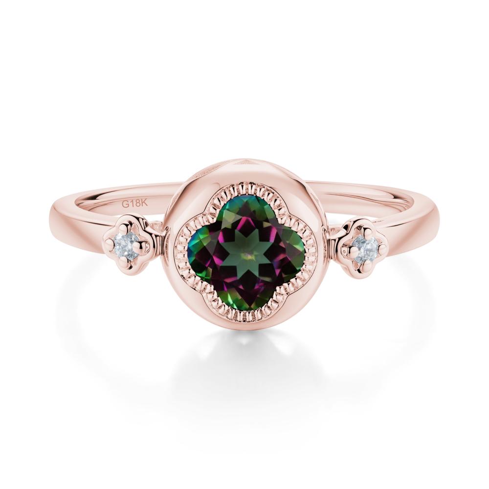 Quatrefoil Inspired Mystic Topaz Statement Ring - LUO Jewelry #metal_18k rose gold