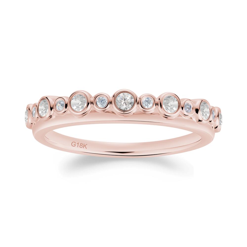 Alternating Cubic Zirconia Bubble Band Ring - LUO Jewelry #metal_18k rose gold