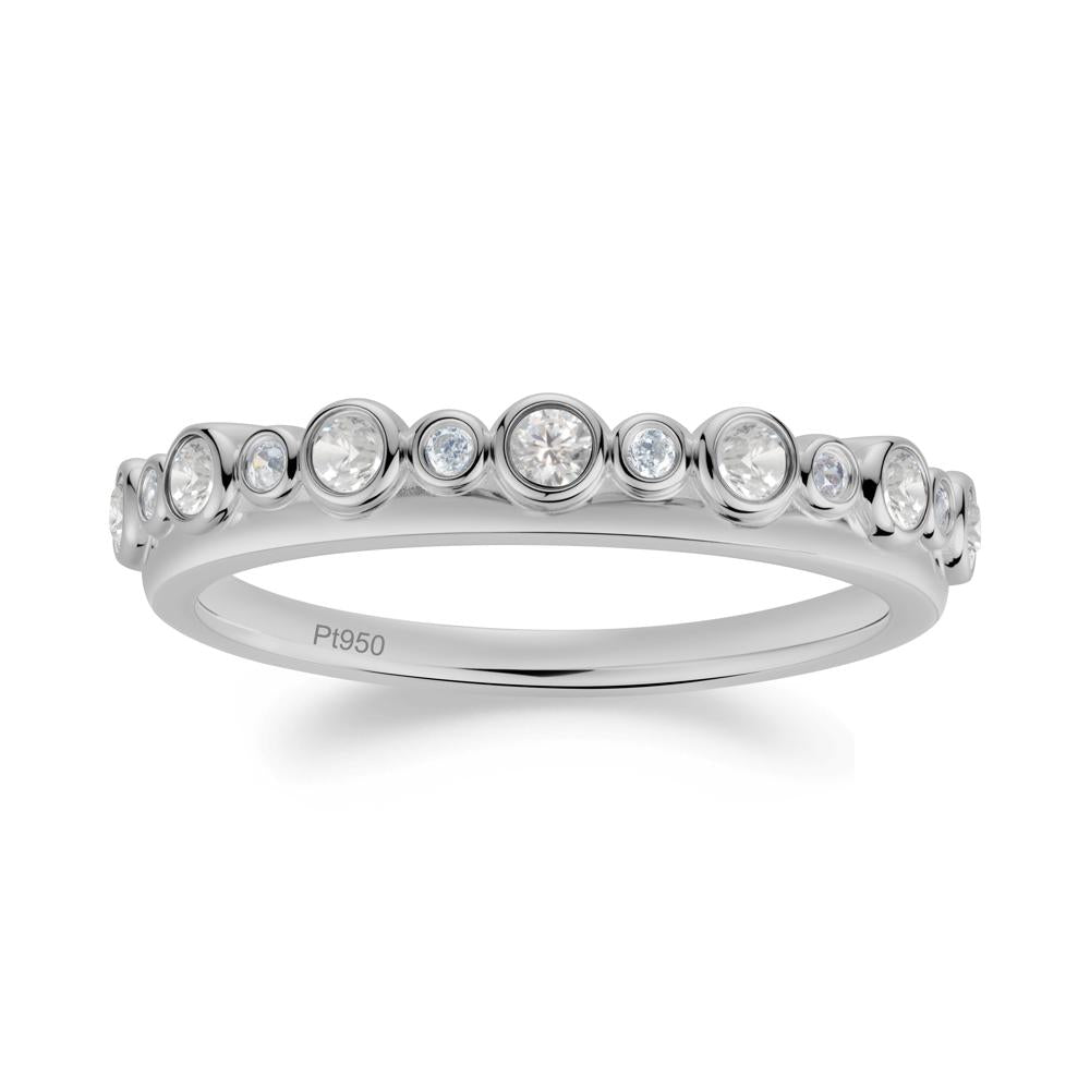 Alternating Cubic Zirconia Bubble Band Ring - LUO Jewelry #metal_platinum