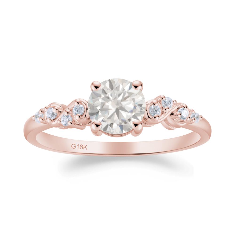 Simple Round Cubic Zirconia Infinity Ring - LUO Jewelry #metal_18k rose gold