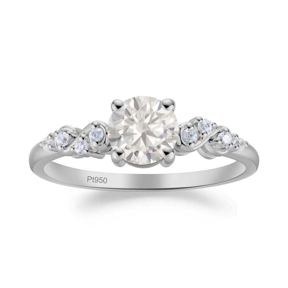 Simple Round Cubic Zirconia Infinity Ring - LUO Jewelry #metal_platinum