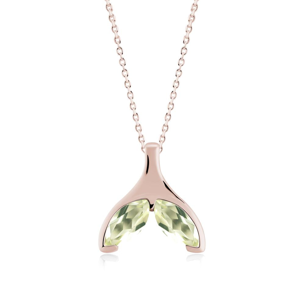Marquise Twin Lemon Quartz Leaf Necklace - LUO Jewelry #metal_14k rose gold