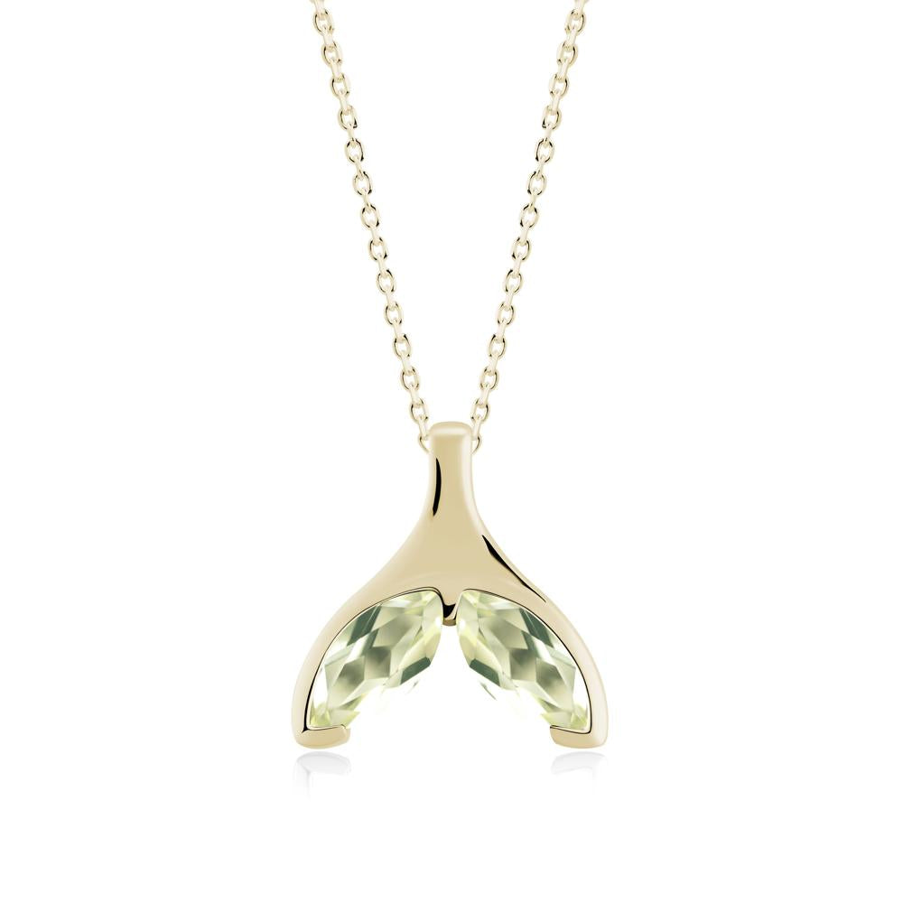 Marquise Twin Lemon Quartz Leaf Necklace - LUO Jewelry #metal_14k yellow gold