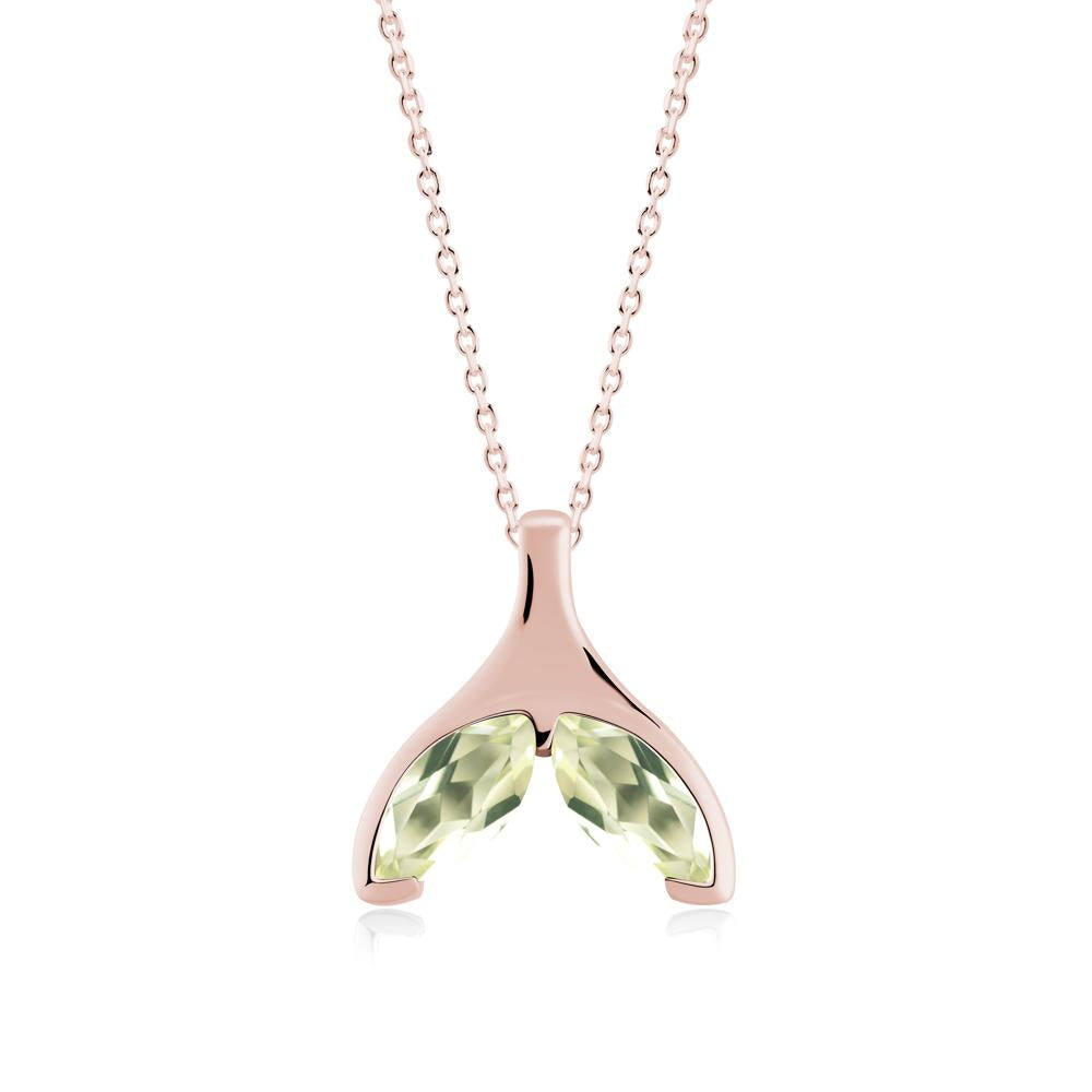 Marquise Twin Lemon Quartz Leaf Necklace - LUO Jewelry #metal_18k rose gold