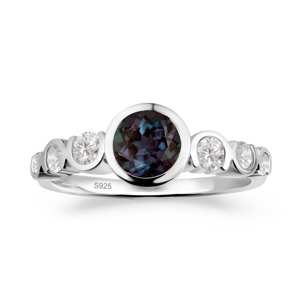 Multi Round Cut Alexandrite Ring - LUO Jewelry #metal_sterling silver