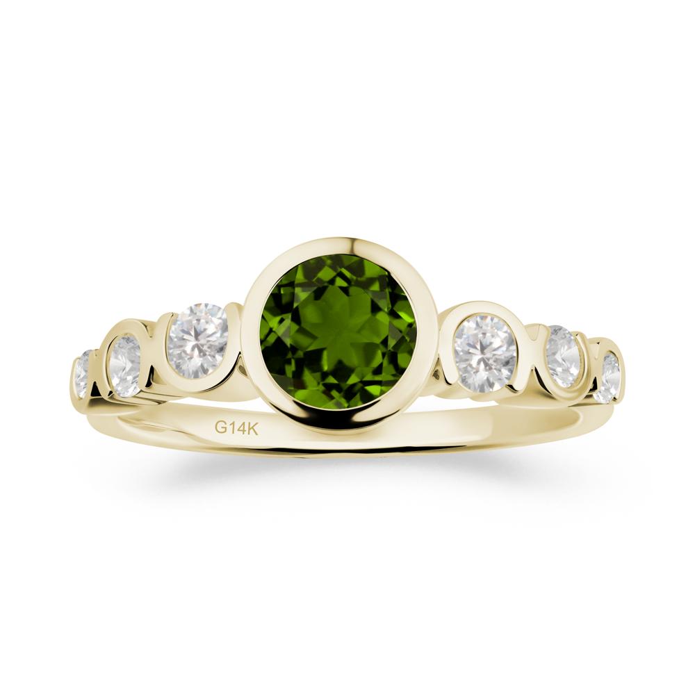 Multi Round Cut Diopside Ring - LUO Jewelry #metal_14k yellow gold