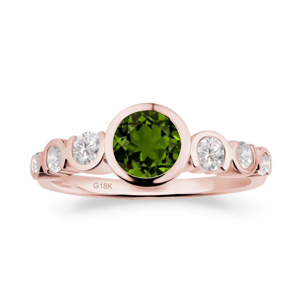 Multi Round Cut Diopside Ring - LUO Jewelry #metal_18k rose gold