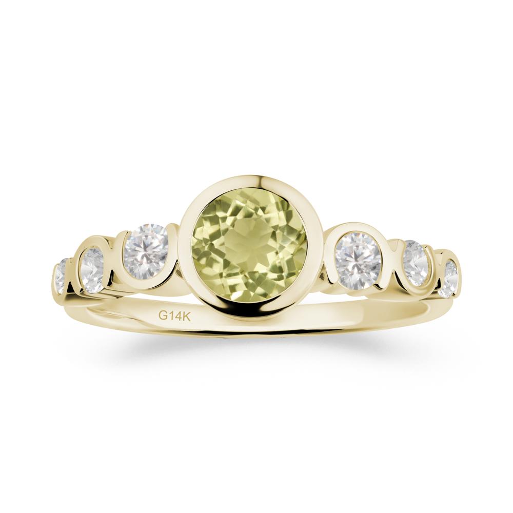 Lemon Quartz Multi Stone Engagement Ring - LUO Jewelry #metal_14k yellow gold