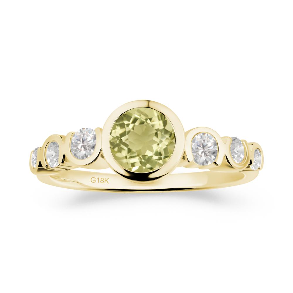 Lemon Quartz Multi Stone Engagement Ring - LUO Jewelry #metal_18k yellow gold